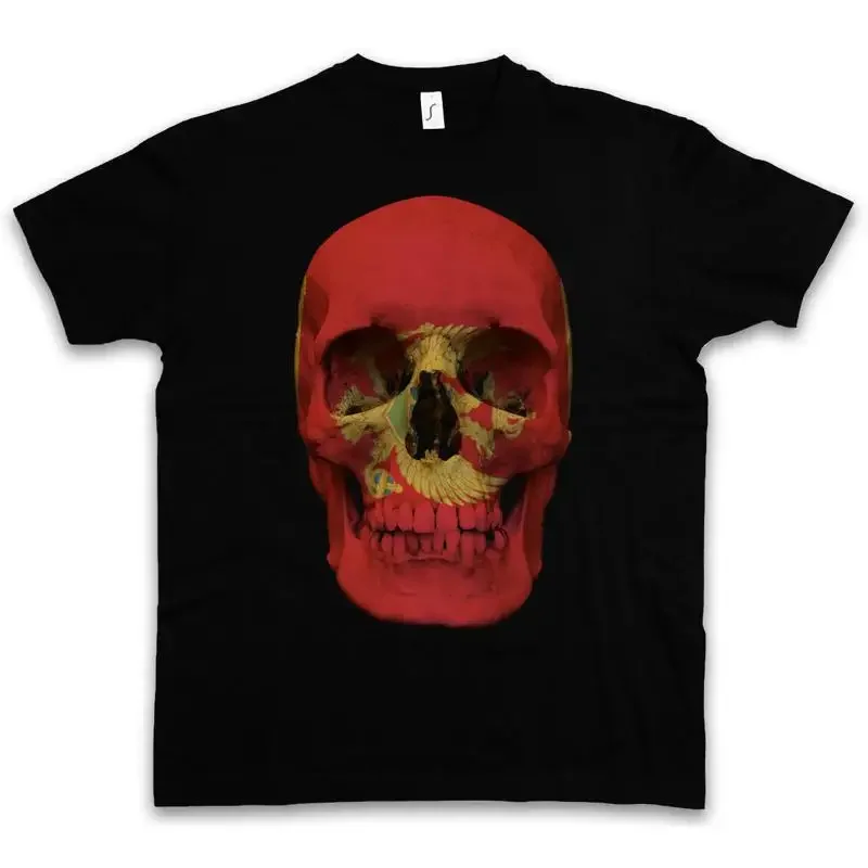 CLASSIC MONTENEGRO SKULL FLAG T SHIRT Biker MC Banner Sizes S 5XL
