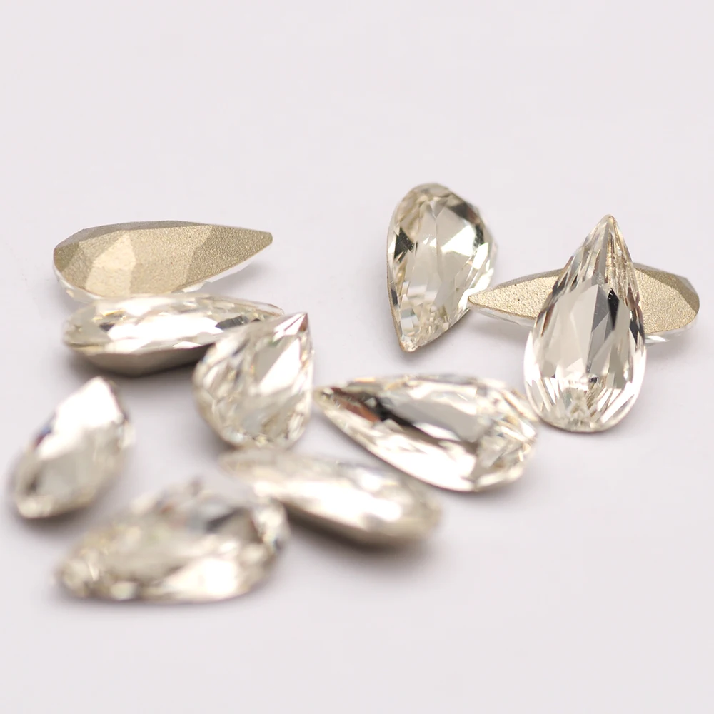 Different Shapes Super Clear 10PCS Rhinestones Glass DIY Accessories Crafts Crystal Jewels Beads For Nail Art Garment Decoration