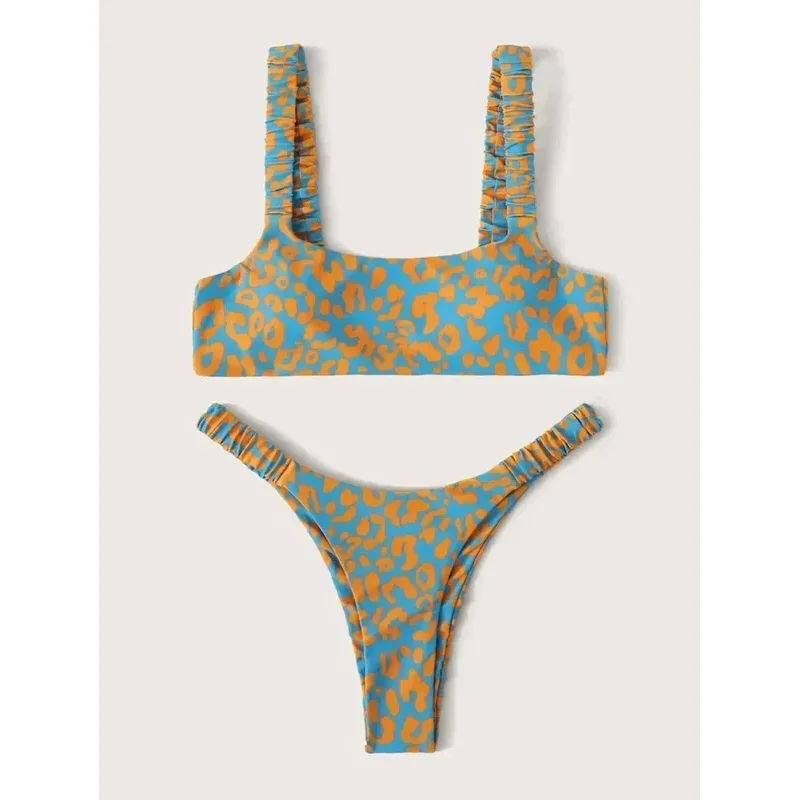 2026 Sexy Micro Bikini Women's 2-Piece Swimsuit Leopard Print High Waist Swimwear Summer Suspender Multicolor Beach Bathing Suit