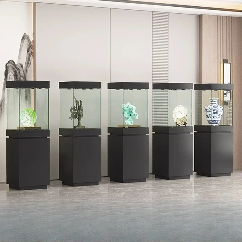 High-end museum glass cabinet jewelry antique jade exhibition cabinet glass display cabinet