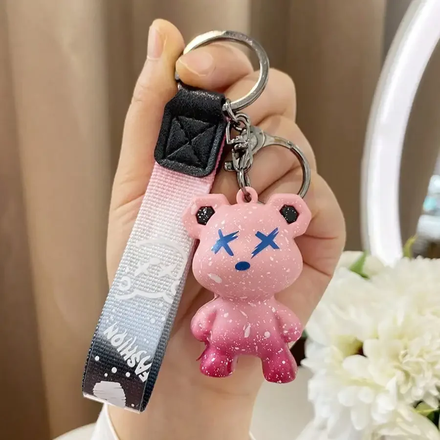 

Color Changing Cartoon Animal Keychain Kawaii Backpack Charm For Girls Cool Pink Bag Accessories