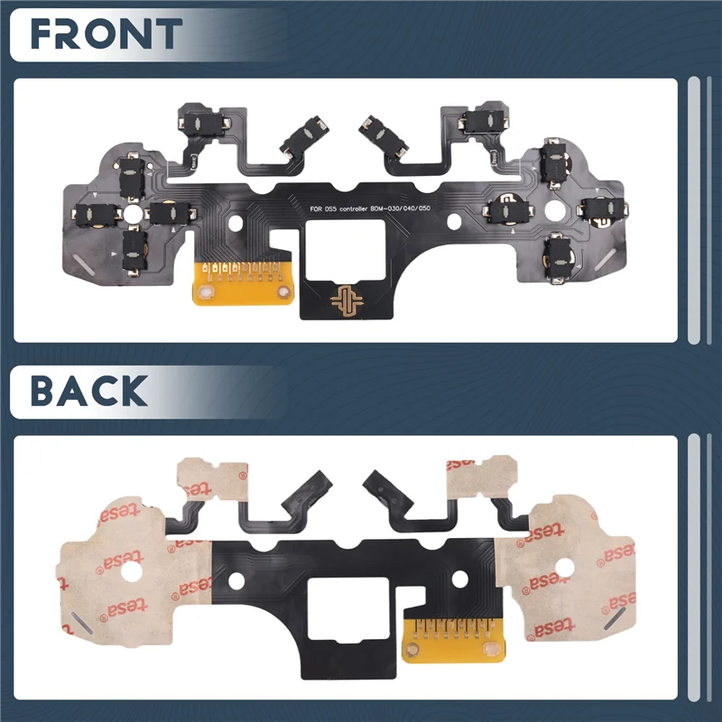 ABJF-Эргономичный микропереключатель, тактильный набор триггеров для волос с щелчком для контроллера PS5 BDM-030/040/050, комплект печатной платы с 12 клавишами