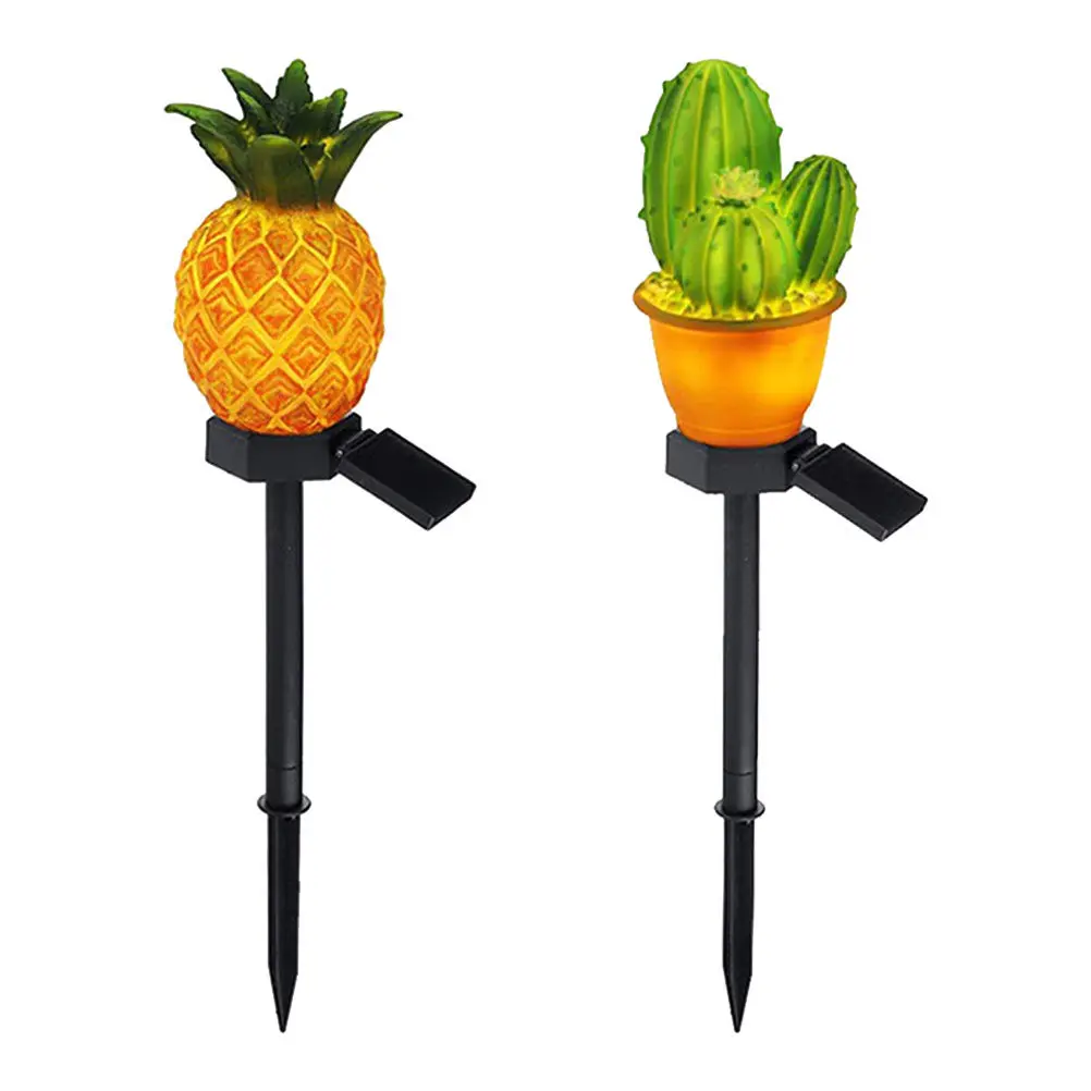 

2Pcs Solar Garden Light Cactus Pineapple Shape Wear Resistant Outdoor Stake Lamp Decorative Courtyard Lawn Yard Lamp