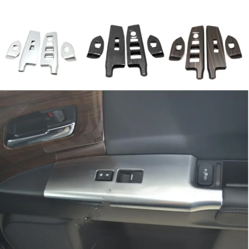 

For Honda Odyssey 2022 2023 2024 Car Door Armrest Glass Button Trim Window Switch Panel Covers Stickers Accessories Decoration