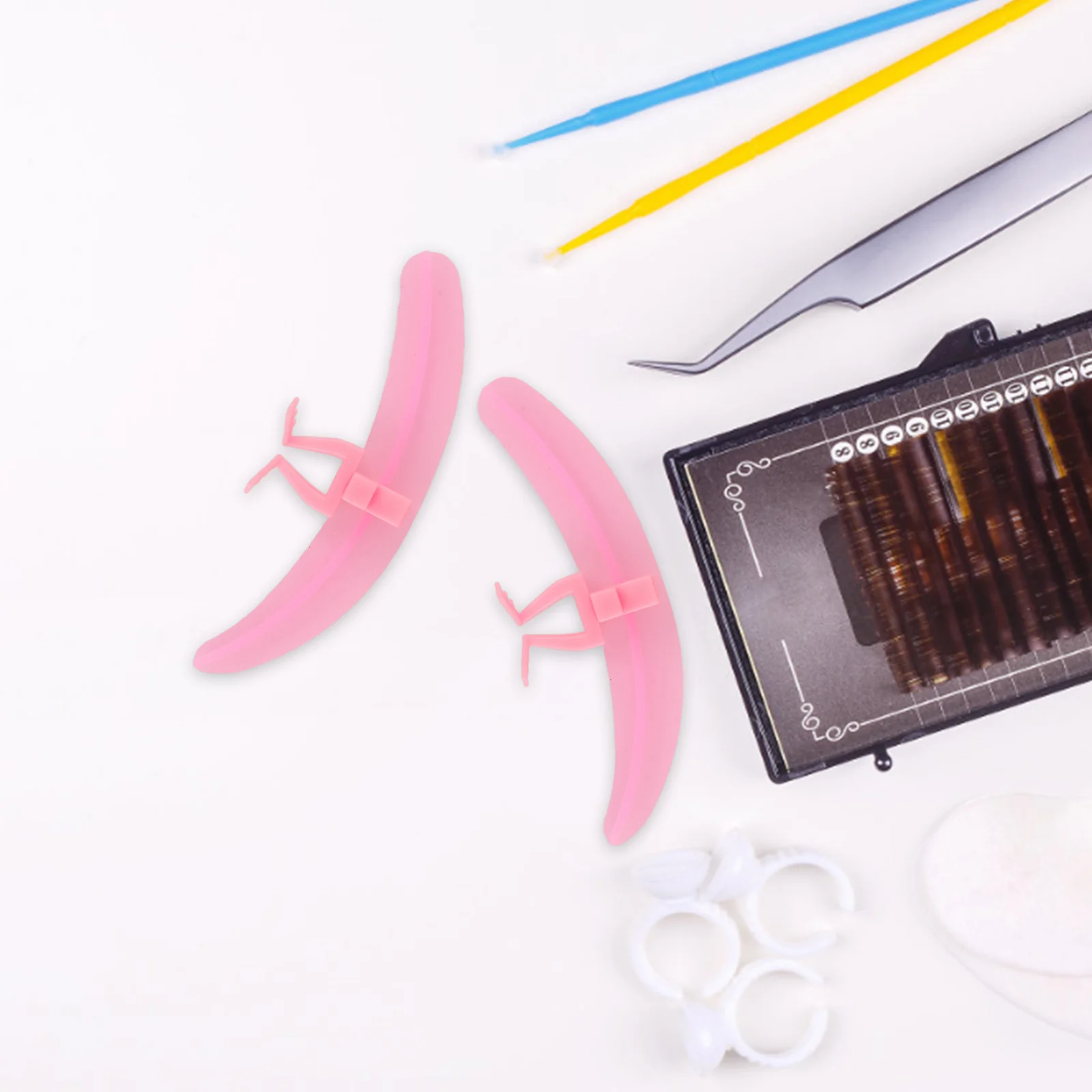 1 set 1 Set Separatore per ciglia Pratico strumento per innesto ciglia finte per le donne Separatori di sicurezza in silicone Estensione ausiliaria