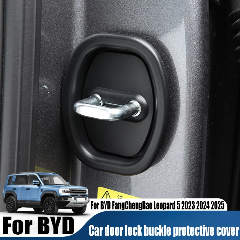 For BYD FangChengBao Leopard 5 2023 2024 2025 car door lock buckle protective cover car interior decoration accessories