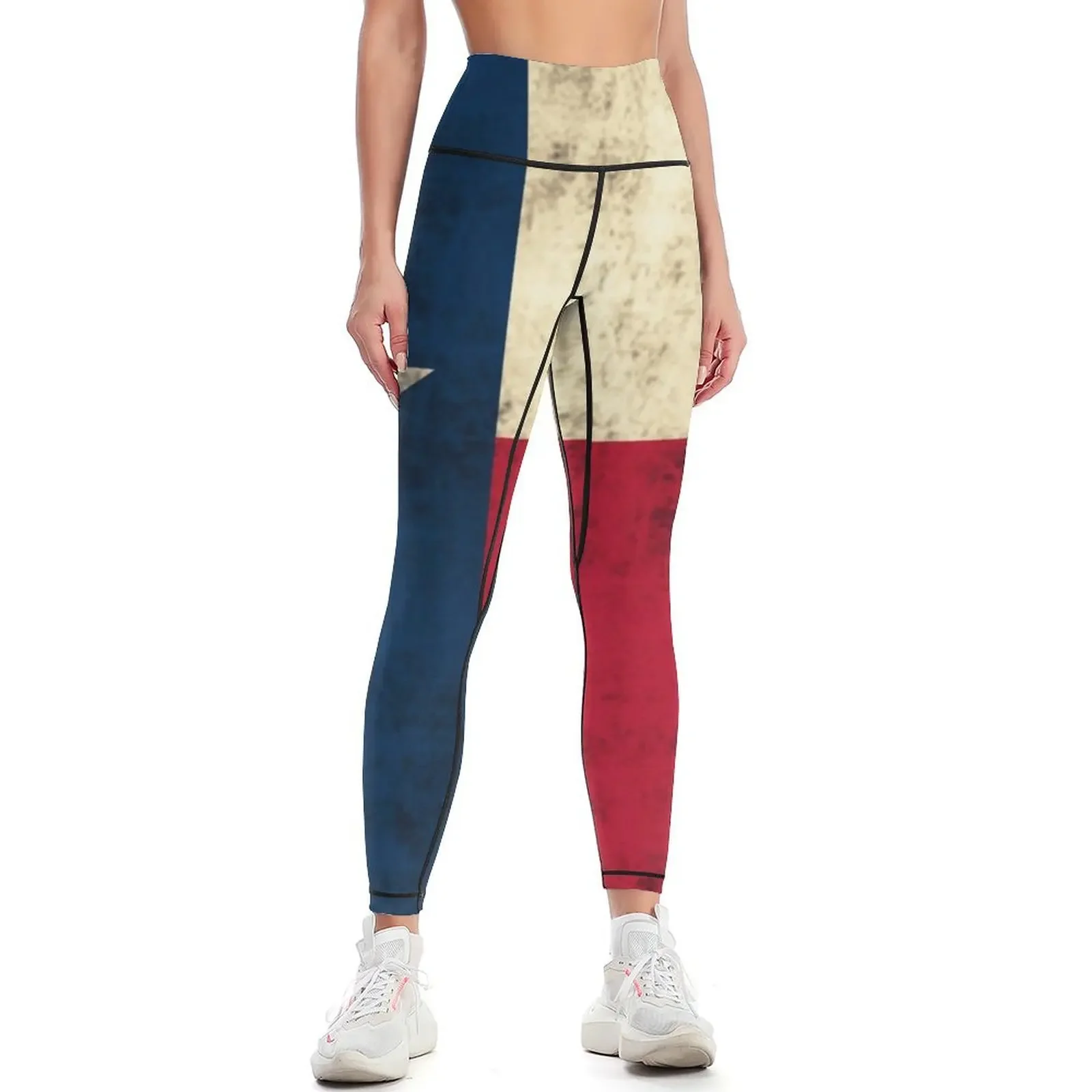 

Vintage Grunge Flag of Texas Leggings sports shirts gym sports tennis for gym wear Women's trousers Womens Leggings