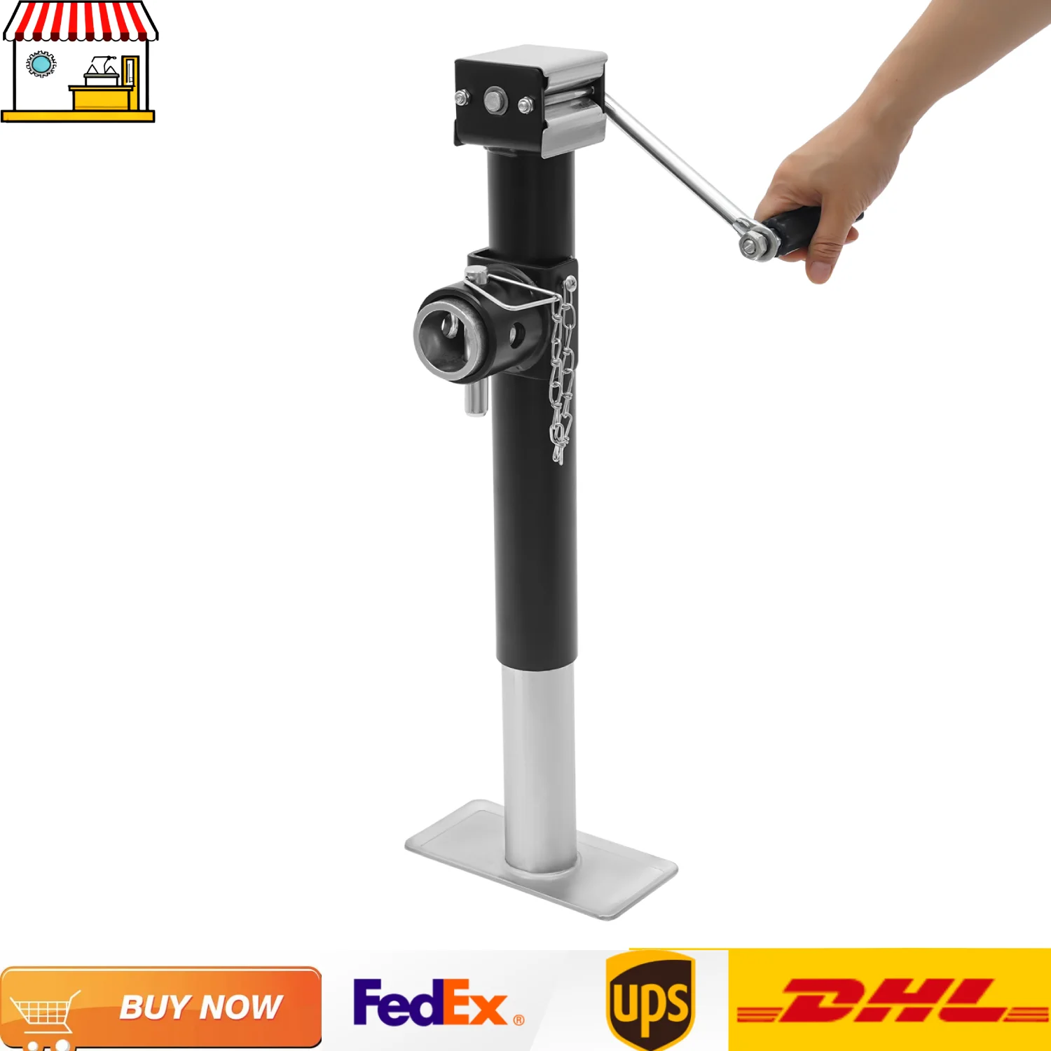 10 inches 2200lbs Trailer Jack| RV Yacht Utility LiftingTrailer Jack Stand with Handle