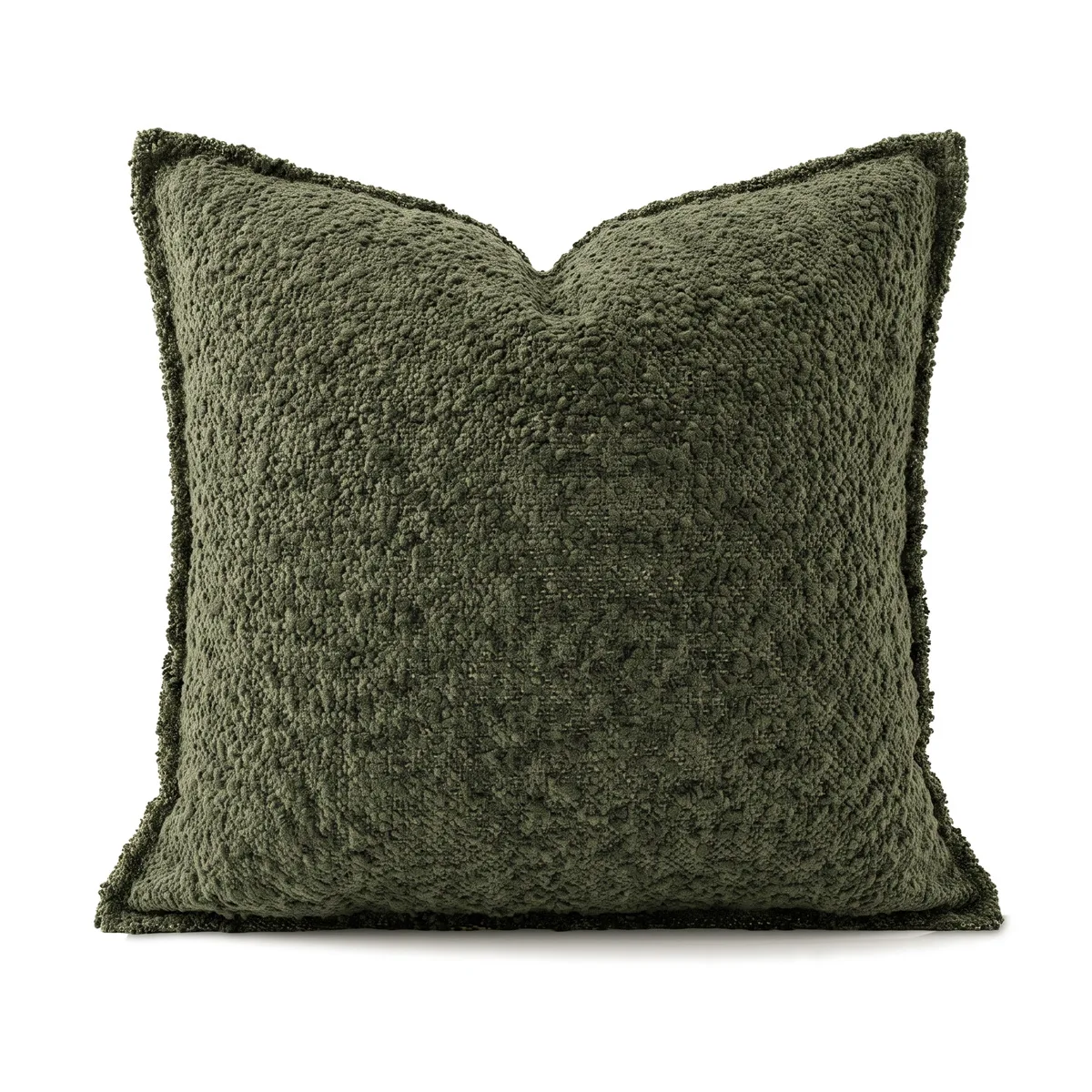 Modern Luxury Green Cushion Cover Granular Texture Fabric Pillow Case for Sofa Vintage Green Geometric Jacquard Decor Home