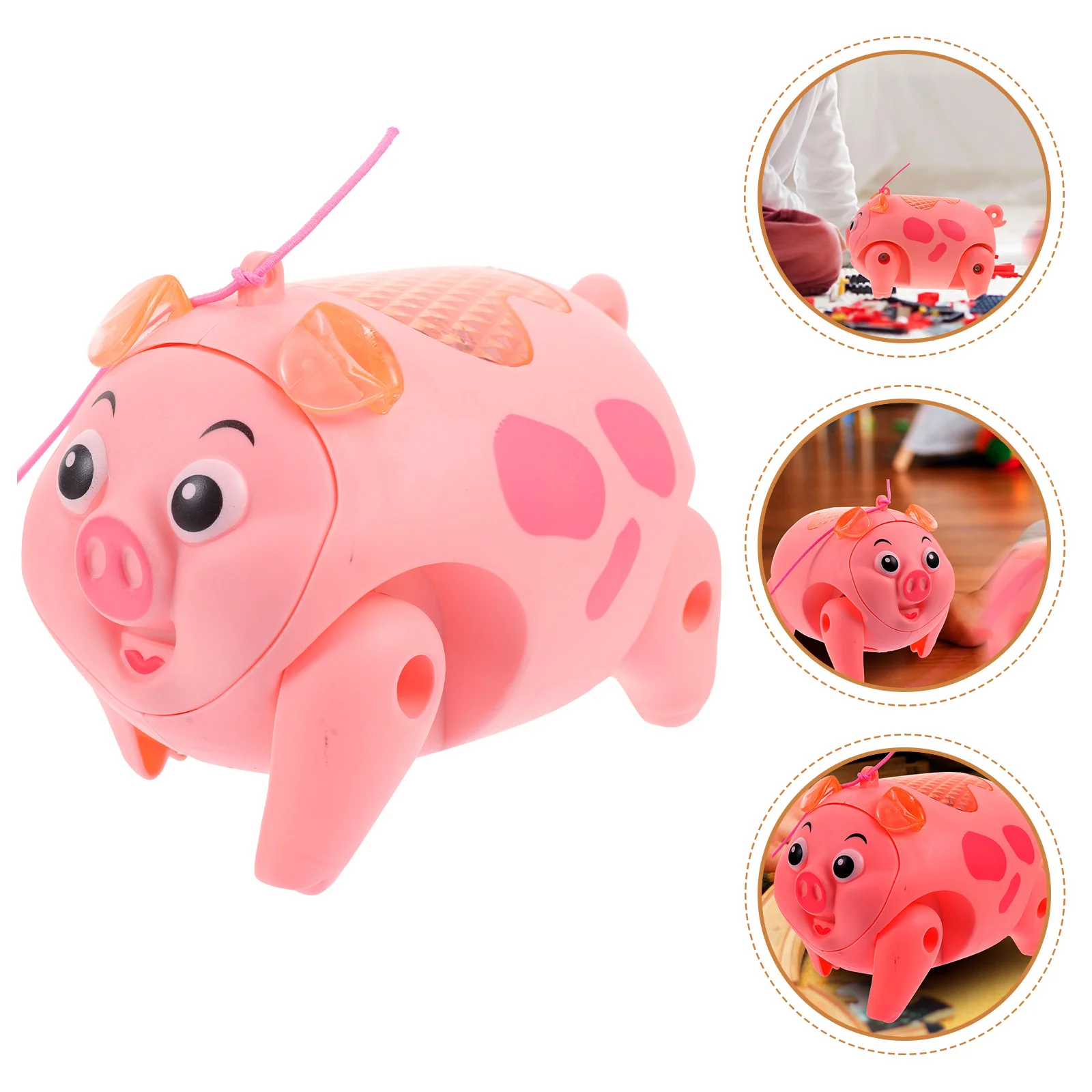 

Leash Pig Toy Musical Walking Toys Desktop Model Educational Electric Decorative Electronic Components Cartoon