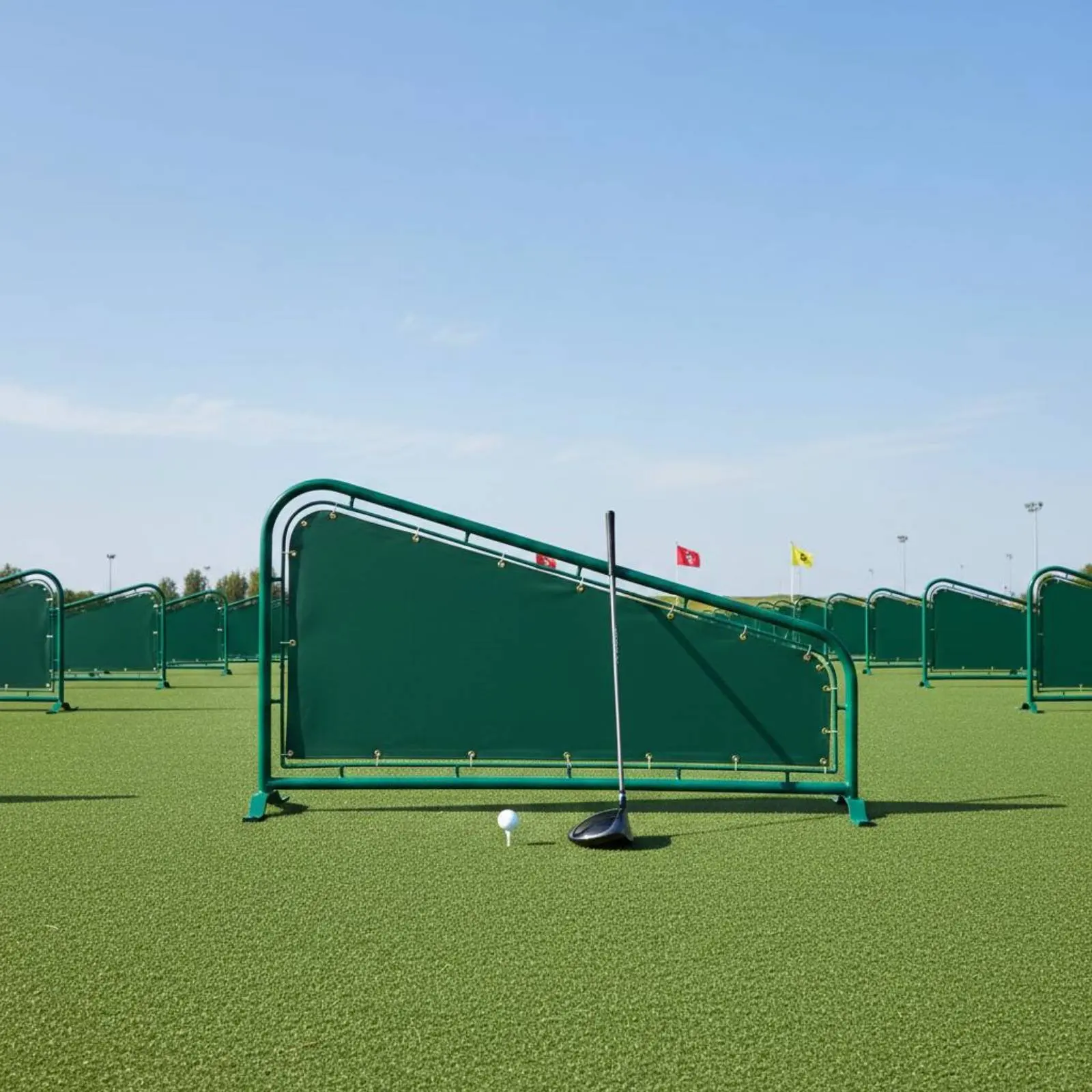 Canvas Golf Divider Heavy Duty Practice Range Barrier Sports Equipment Wear-Resistant