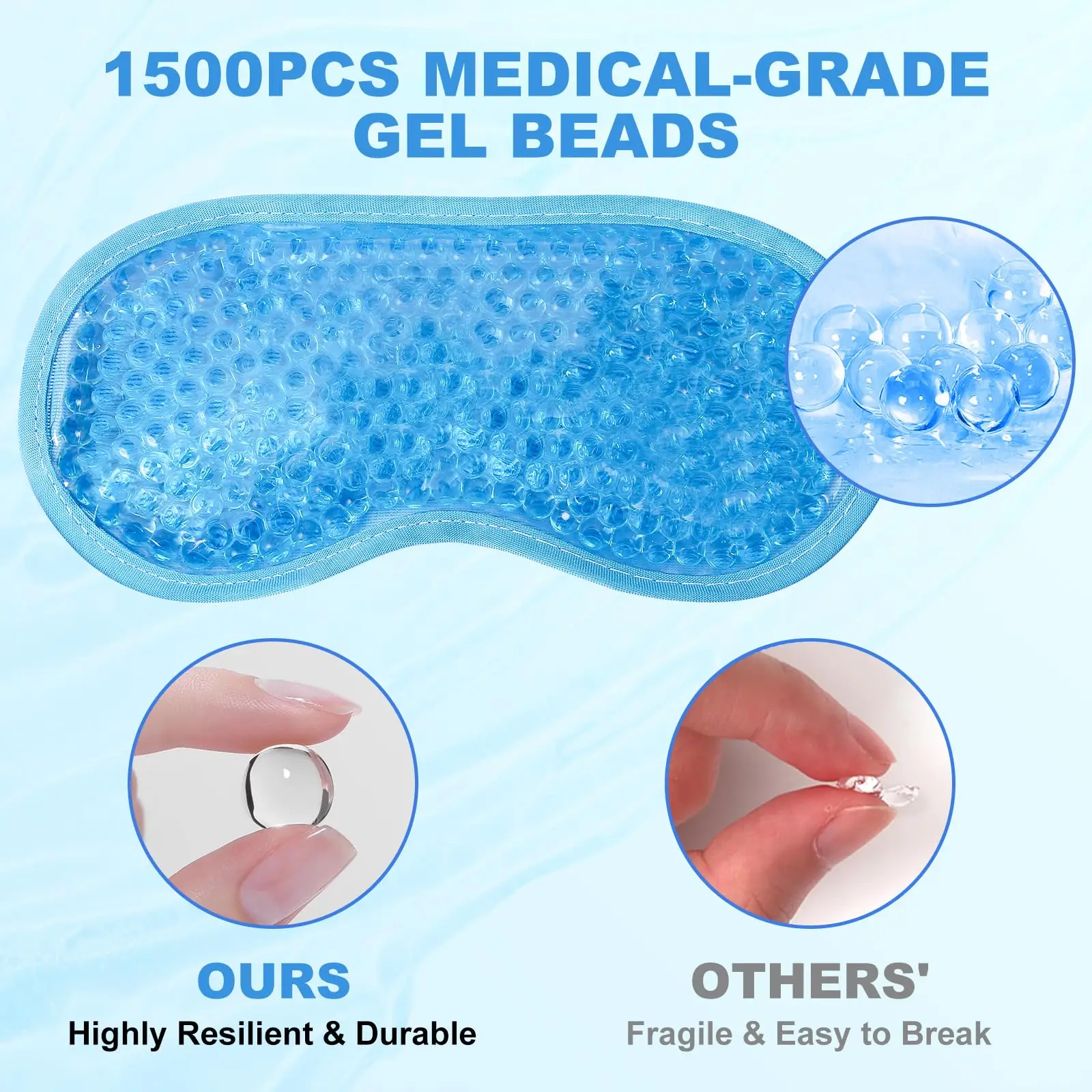 Cooling Eye Mask for Puffy Eyes, Cold Eye Mask Eye Ice Pack for After Eyes Surgery, Tension Stress Relief, Itchy Eyes, Headaches