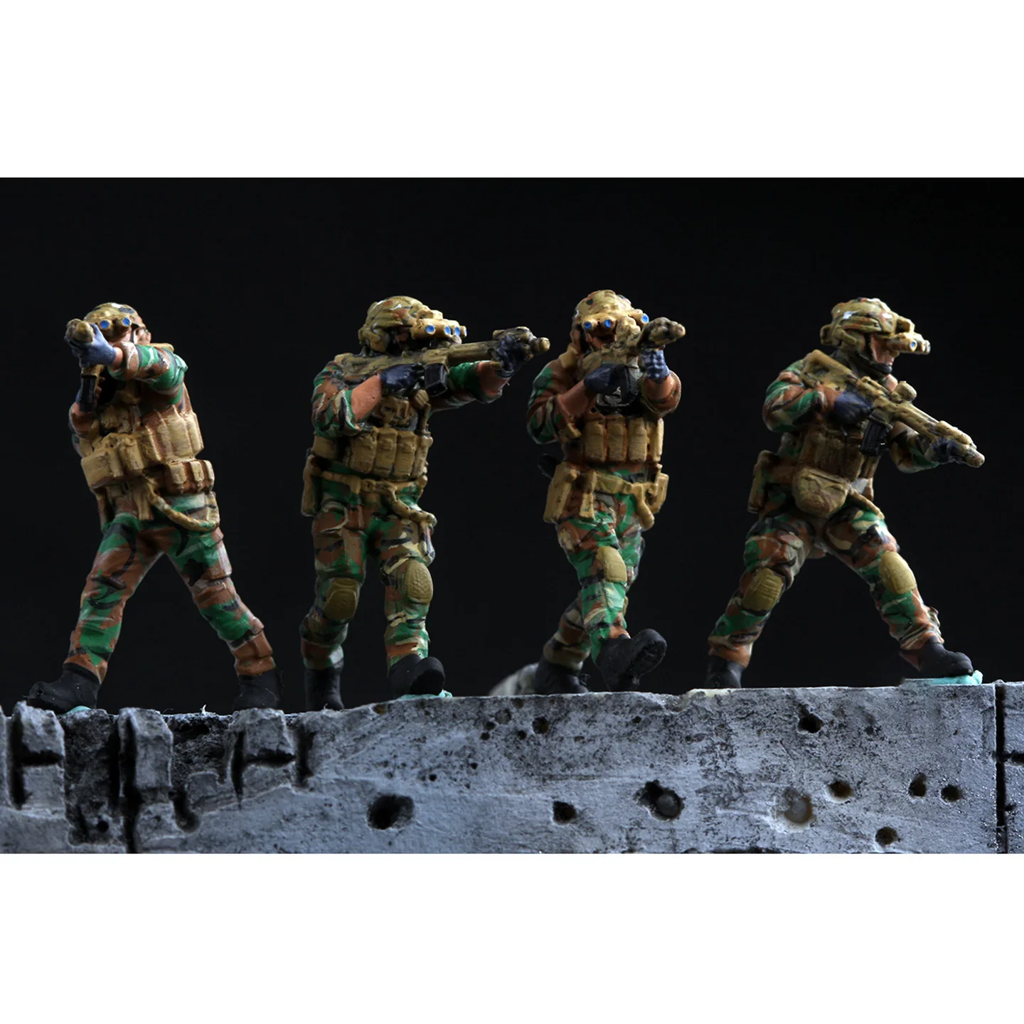 1-72-スケール樹脂アメリカ海兵隊-4-メンバーグループシーンアクセサリーモデル大人のおもちゃギフトお土産静的ディスプレイ