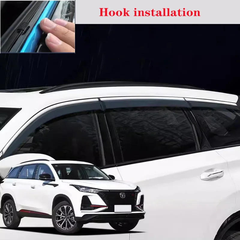 

Car Accessories For Changan CS75 PLUS 2018-2022 Window Visor Rain Guard Windows Rain Cover Deflector Awning Shield Vent Shade