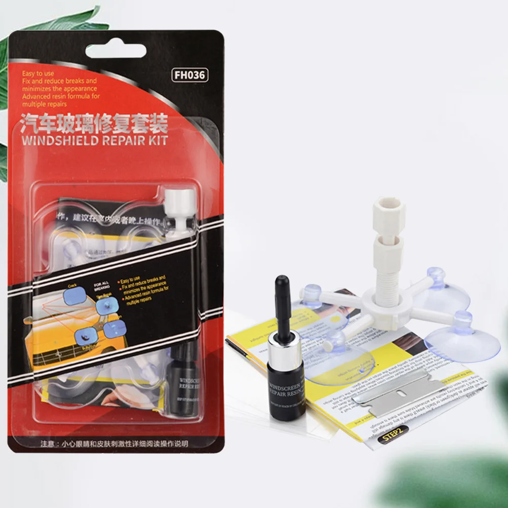 Kit di riparazione per crepe sul parabrezza colla per vetro riparatore per parabrezza per accessori veicoli strumento per auto fai da te bambino in alluminio