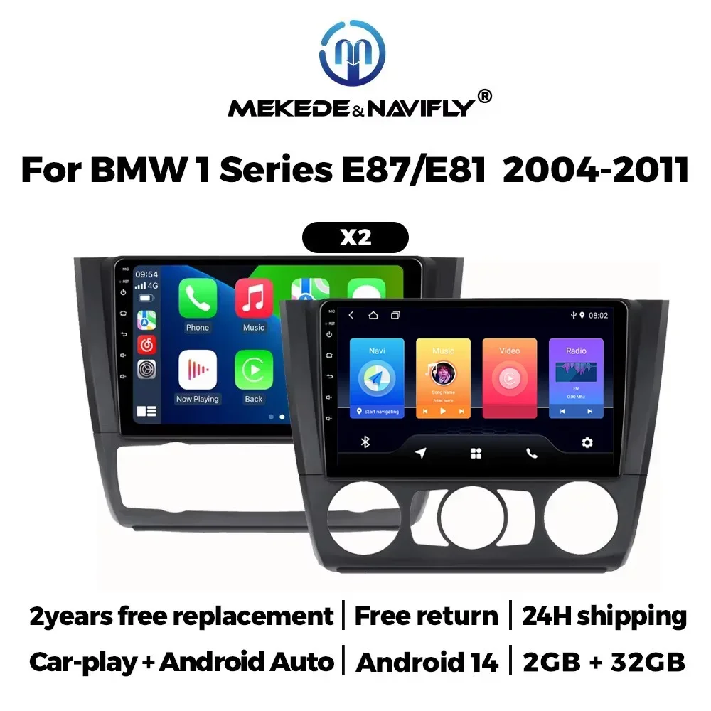 

9inch Android 2 Din Car Radio for BMW 1 Series E88 E82 E81 E87 AT 2004 - 2011 Carplay FM Multimedia Player GPS Stereo Autoradio
