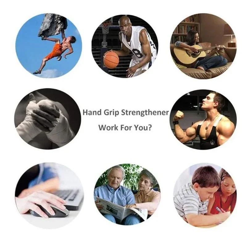 100lbs-300 Lbs Grip Aluminum Wrist Rehabilitation Development Hand Grip Muscle Strength Training Device Carpal Bone