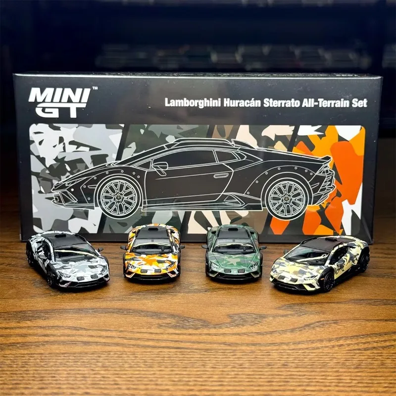MINIGT 1:64 Huracan Sterrato All-Terrain Set in Stock Alloy Motor Vehicle Metal Model Collection Gift Christmas Gift