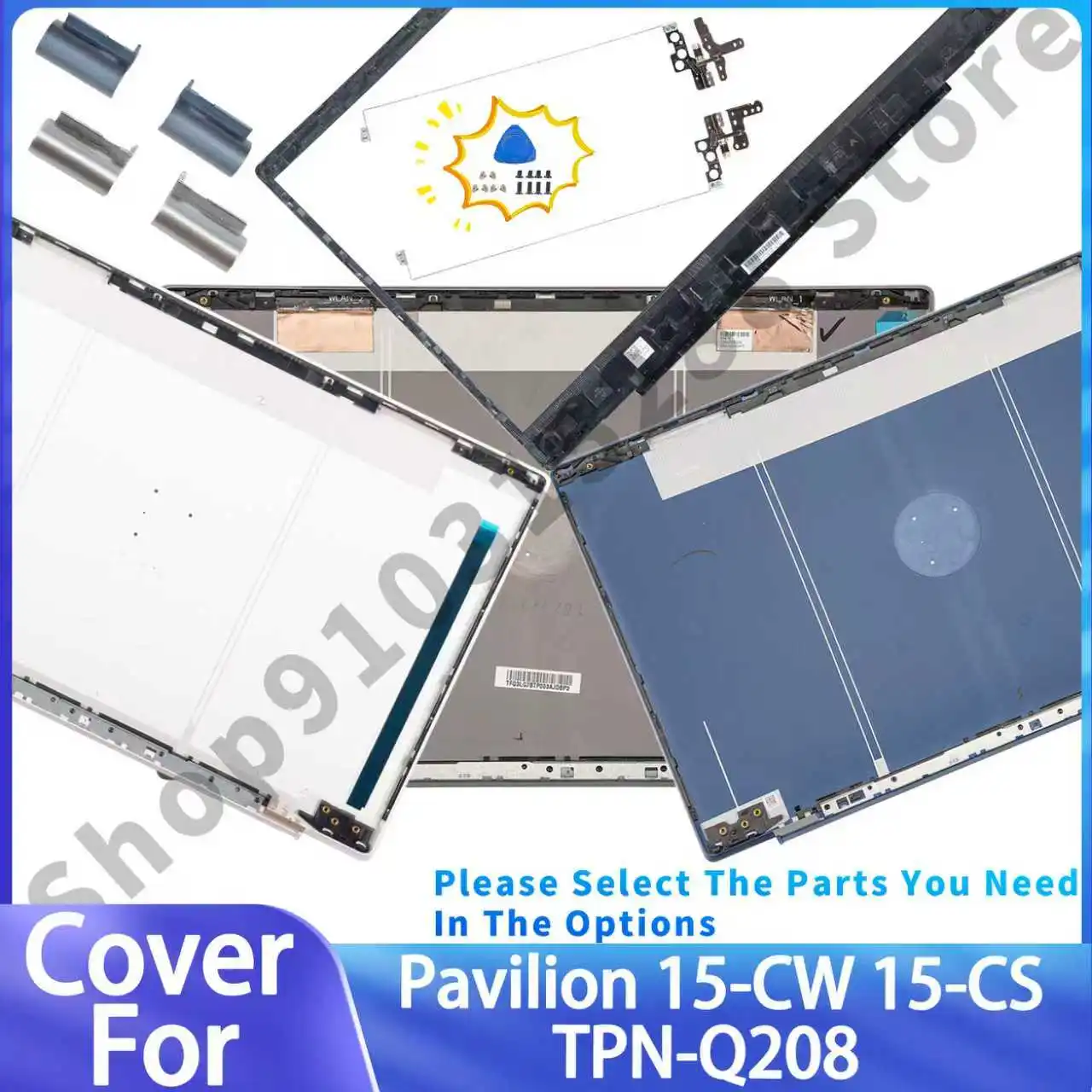 

Housing Case For Pavilion 15-CW 15-CS 15T-CS TPN-Q208 TPN-Q210 Metal Top Lid Gray/Blue/White/Gold/Purple 15.6inch Parts Repair