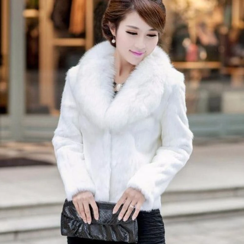 2024 Hot Sale Winter Women Rabbit Fur Coat Natural Warm Rabbit Fur Jacket Lady Fashion  Outerwear