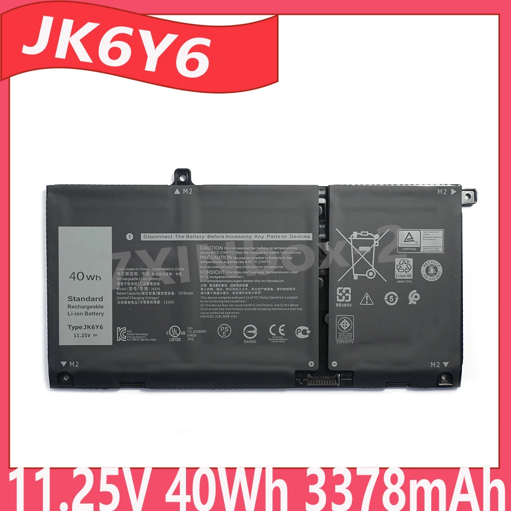 

JK6Y6 11.25V 40Wh 3378mAh Battery For Dell Latitude 3410 3510 Inspiron 5300 5301 5401 5402 5408 5409 5501 5502 Serie H5CKD 9077G