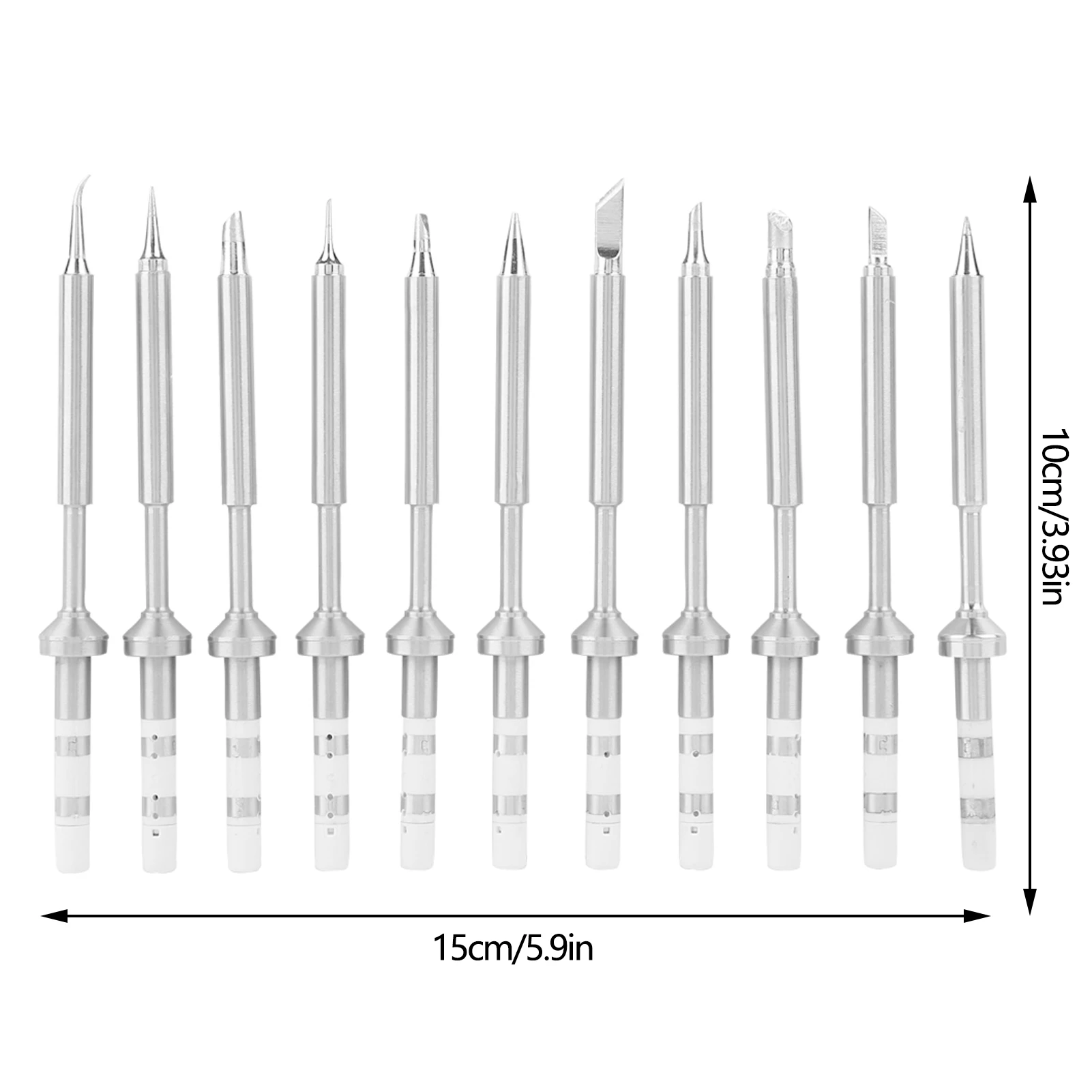 미니 스테인레스 스틸 납땜 다리미 팁, TS100 납땜 다리미 교체, 11 개 세트, TS100 납땜 다리미 팁 납땜 Ir