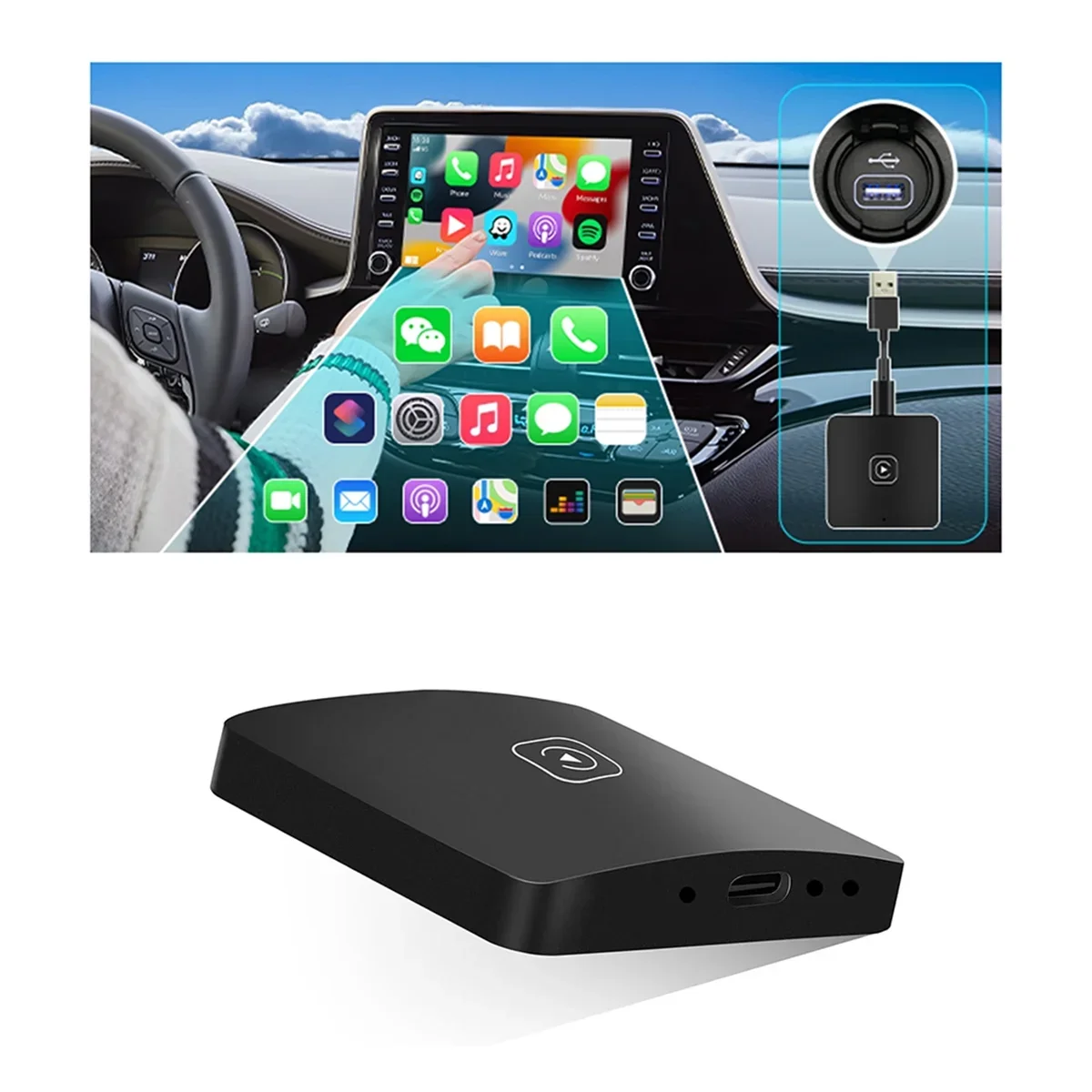 Pop Car Ai Box 2-in-1 Wireless Carplay Android Auto Adapter Smar Super Deal Ss CarPlay