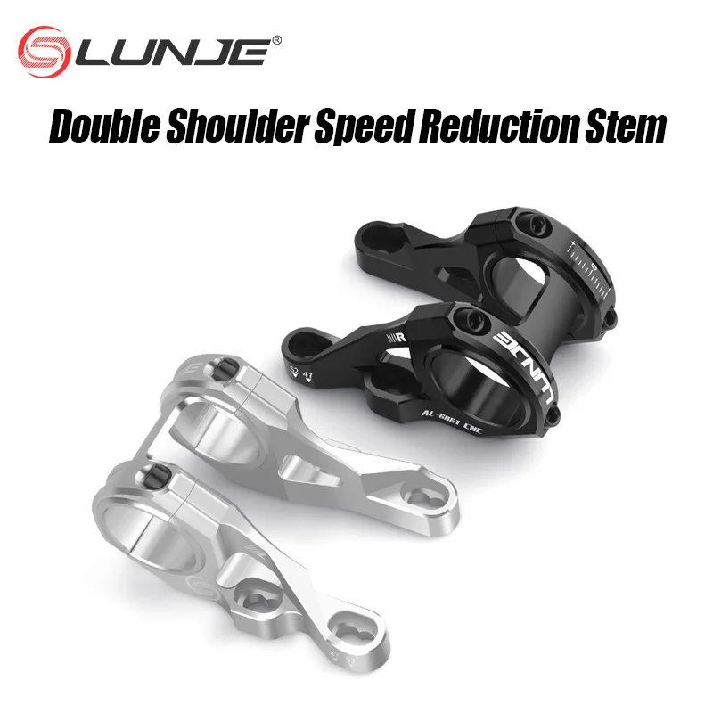 

LUNJE 31.8mm Dual-Clamp Aluminum MTB Stem Direct Mount CNC Downhill Fork Interface Dual-Fastening Bicycle Accessories