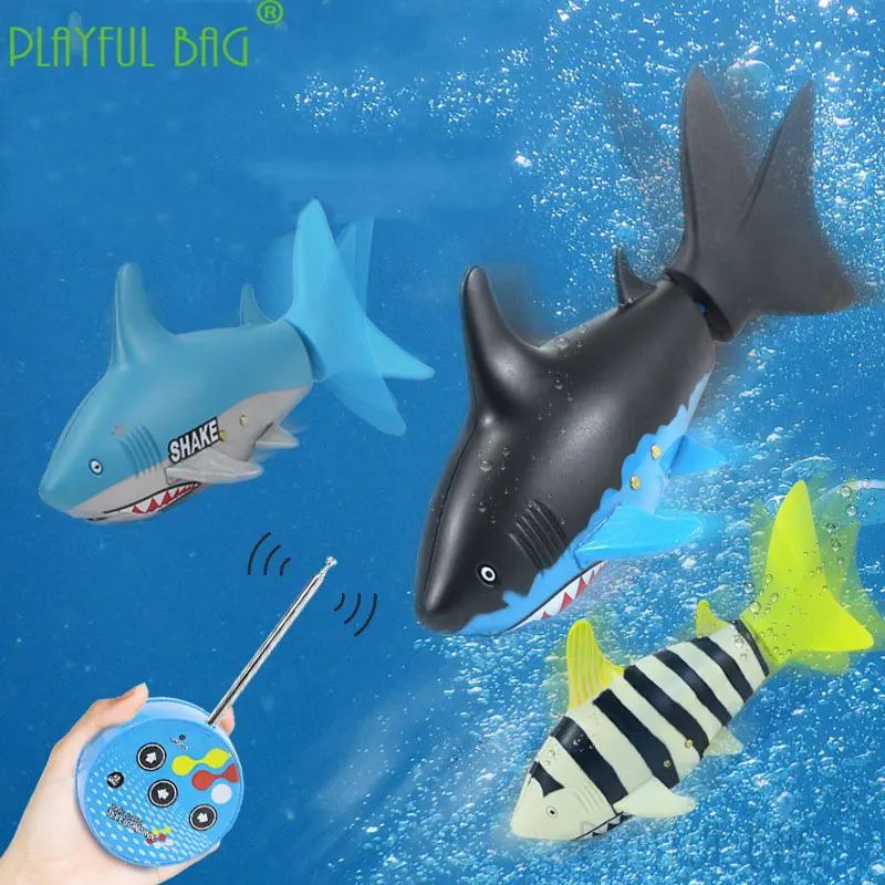 Adult Child Interactive Competition Simulation Waterproof Remote Control Diving Fish Mini Shark Toys Christmas Gift vd100