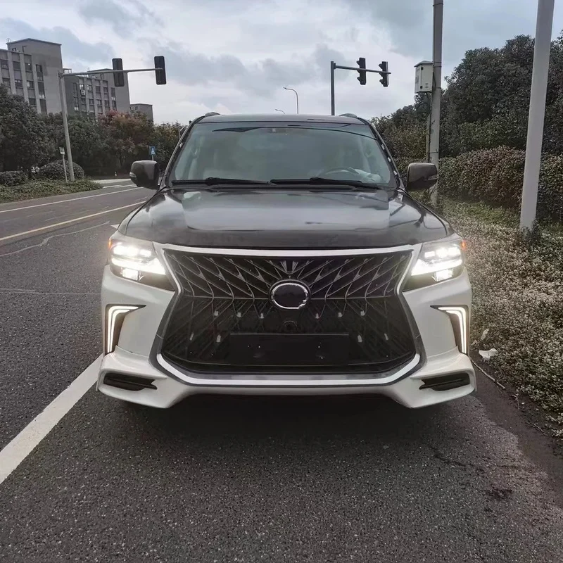 High Quality 2008-2015 LX570 Upgrade To 2016 Style Body Kit Front Bumper Headlight Conversion Accessories