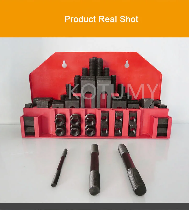 M8 M10 M12 M14 M16 M20 M24 Tool Combination Platen Mold Parts 58PCS/Set Milling Machine Pressure Plate Universal Clamp Group Cod