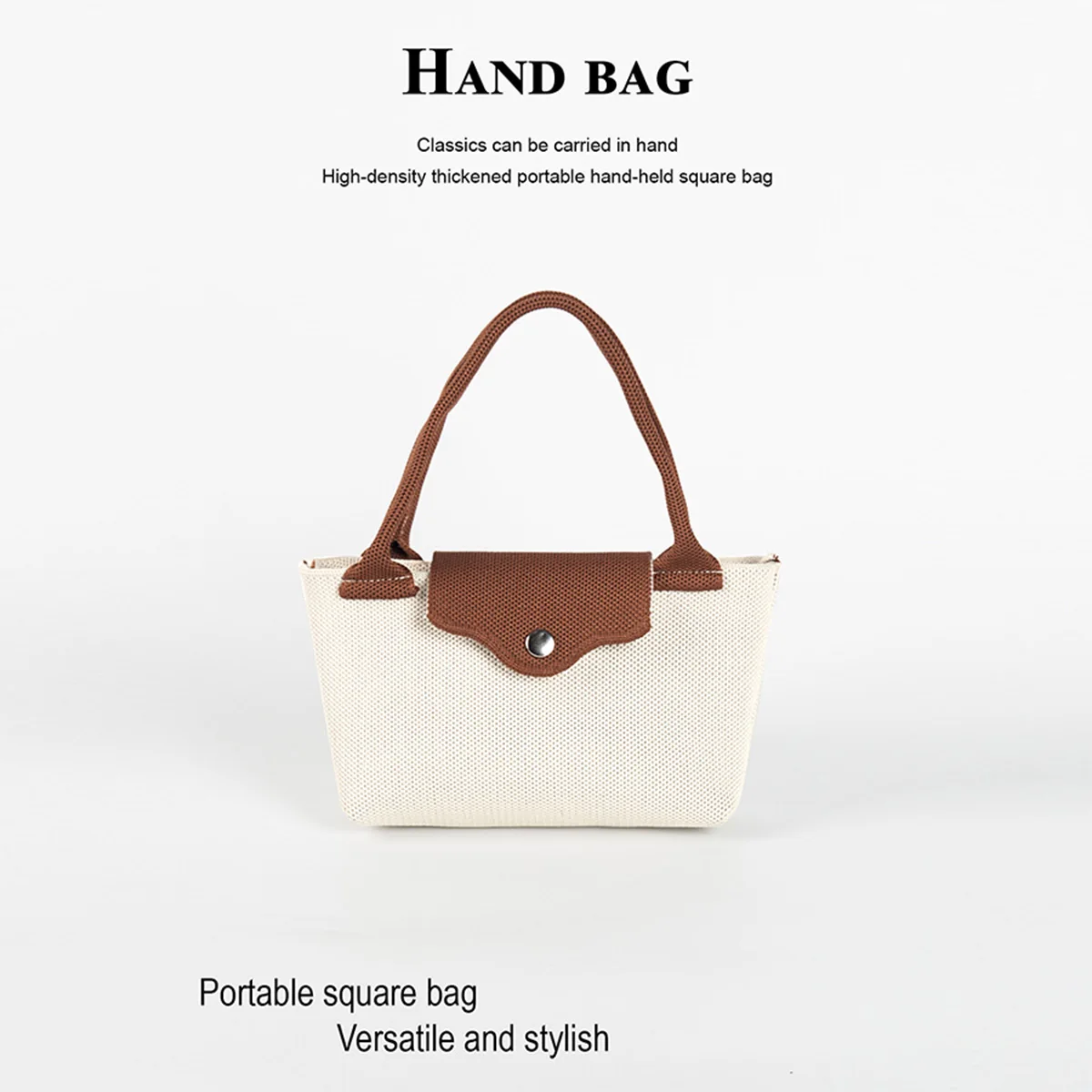 Women's handbag, exquisite, compact, simple and stylish with a horizontal design, made of lightweight and foldable fabric, can hold lipstick, coins, and other small items, suitable for all seasons