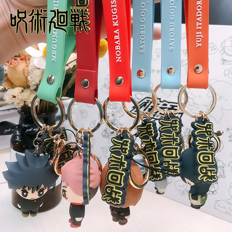 พวงกุญแจอนิเมะ Jujutsu Kaisen รุ่น Q กล่องสุ่ม โกโจ ซาโตรุ อิทาโดริ ยูจิ ของสะสม ของเล่นตกแต่งสุดเทรนดี้ ของขวัญ