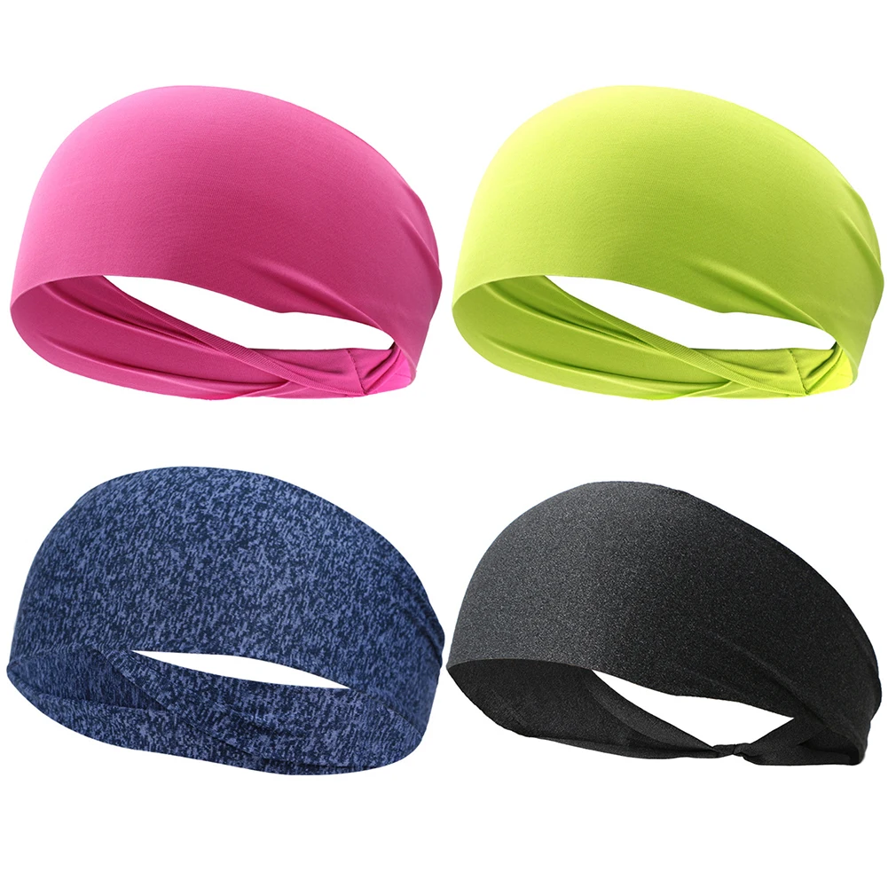 عصابات رأس رياضية غير قابلة للانزلاق للجري واللياقة البدنية عصابة رأس لليوجا سريعة الجفاف عالية المرونة للركض واللياقة البدنية وركوب الدراجات وكرة السلة