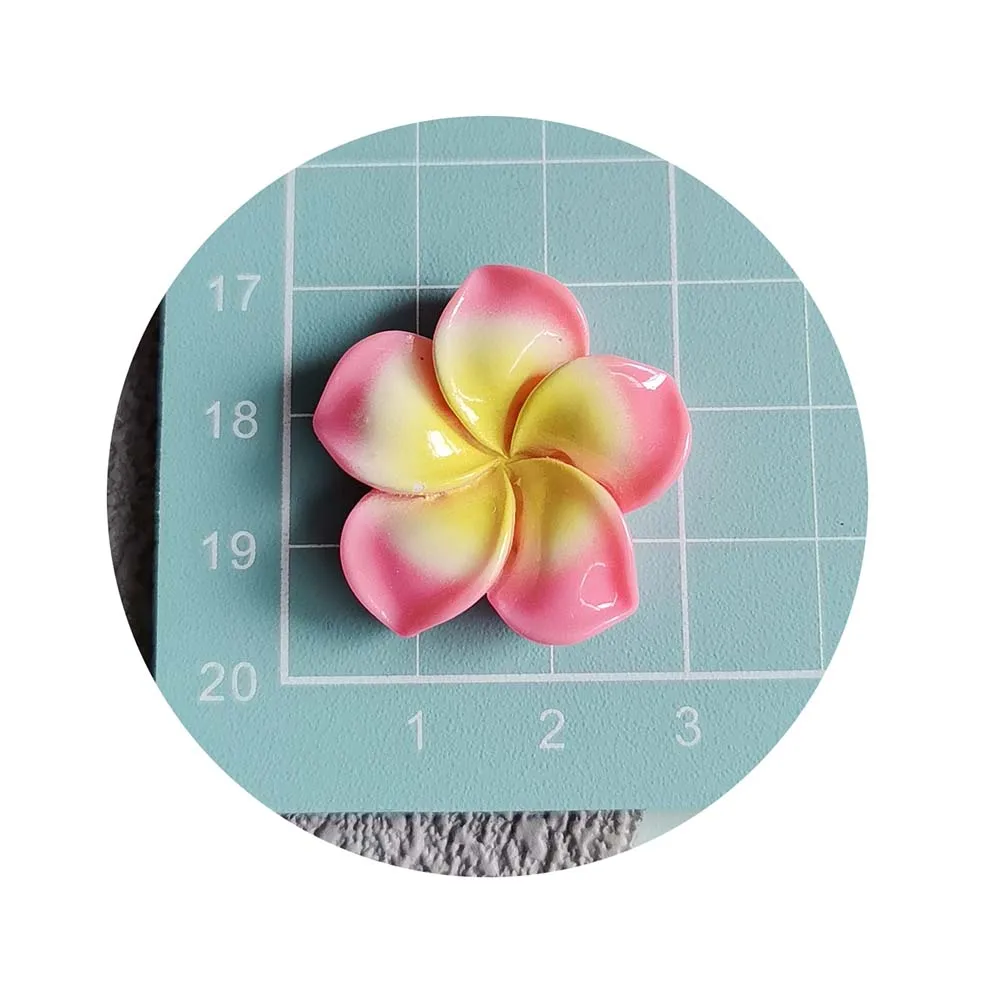 Resin Frangipani Plumeria Flat Back Flower Cabochon DIY Scrapbook Phone Decor Crafts Embellishment 20MM/29MM