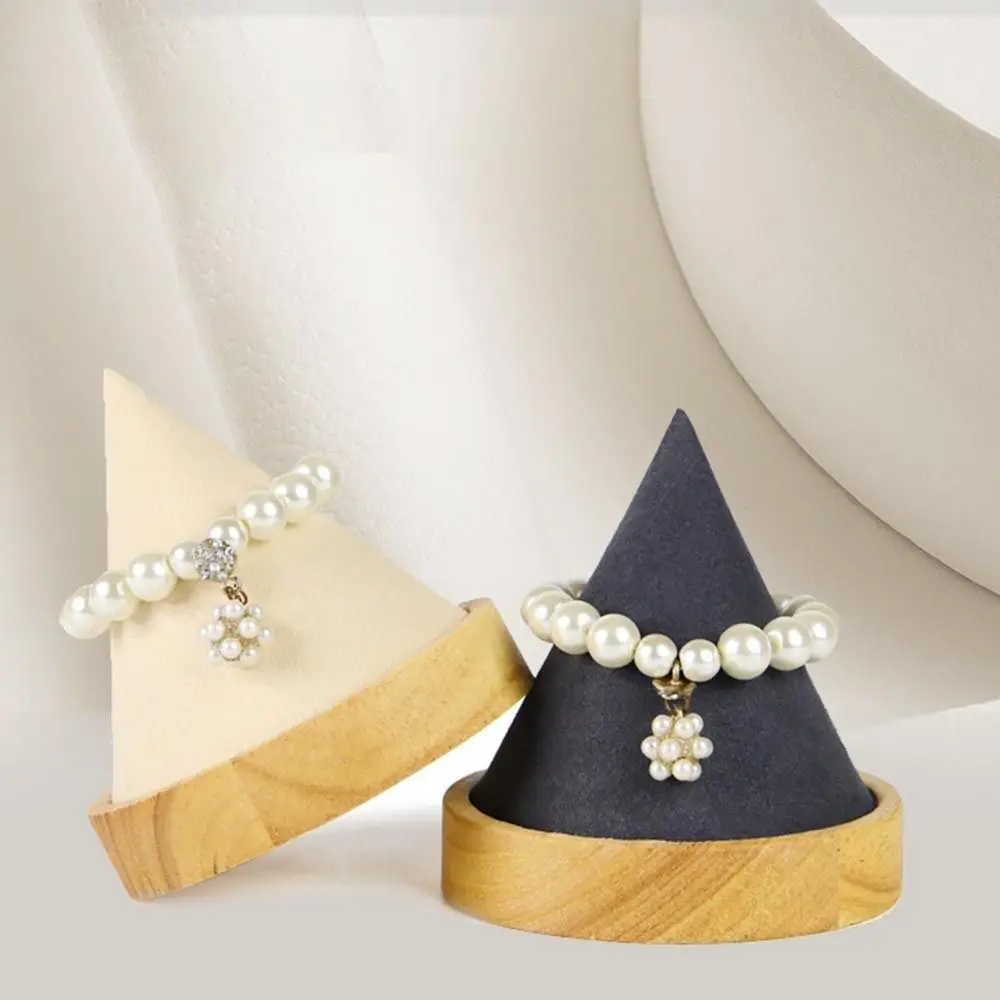 design Wooden Movable Cone Shape Bedroom Essentials Watch Holder Jewelry Display Stand Practical Tools Bracelet Display Stand