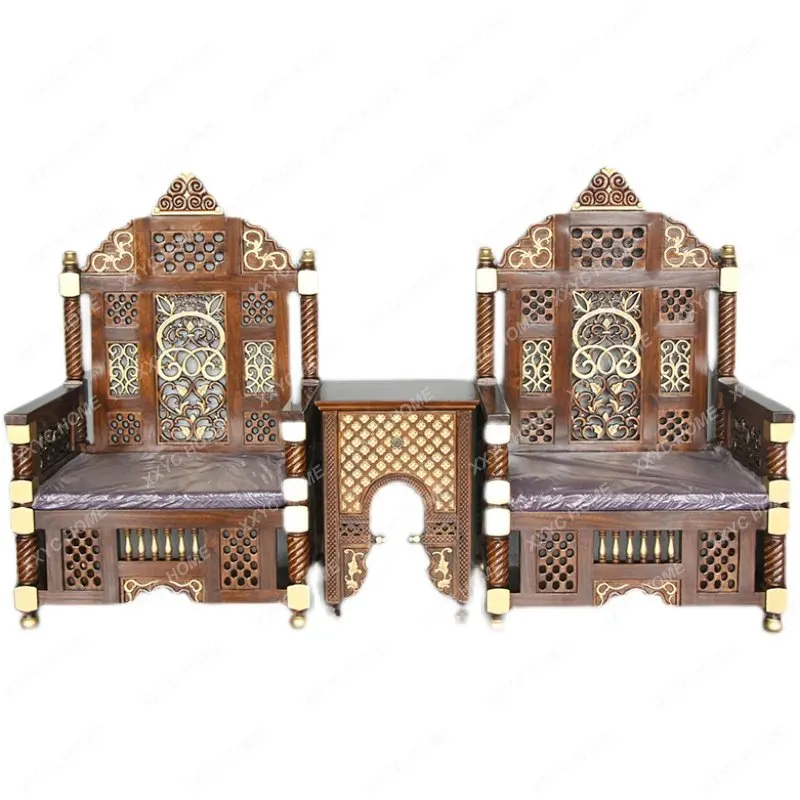 

Southeast Asia Thai Gold Furniture Moroccan Style Solid Wood Chair King Chair