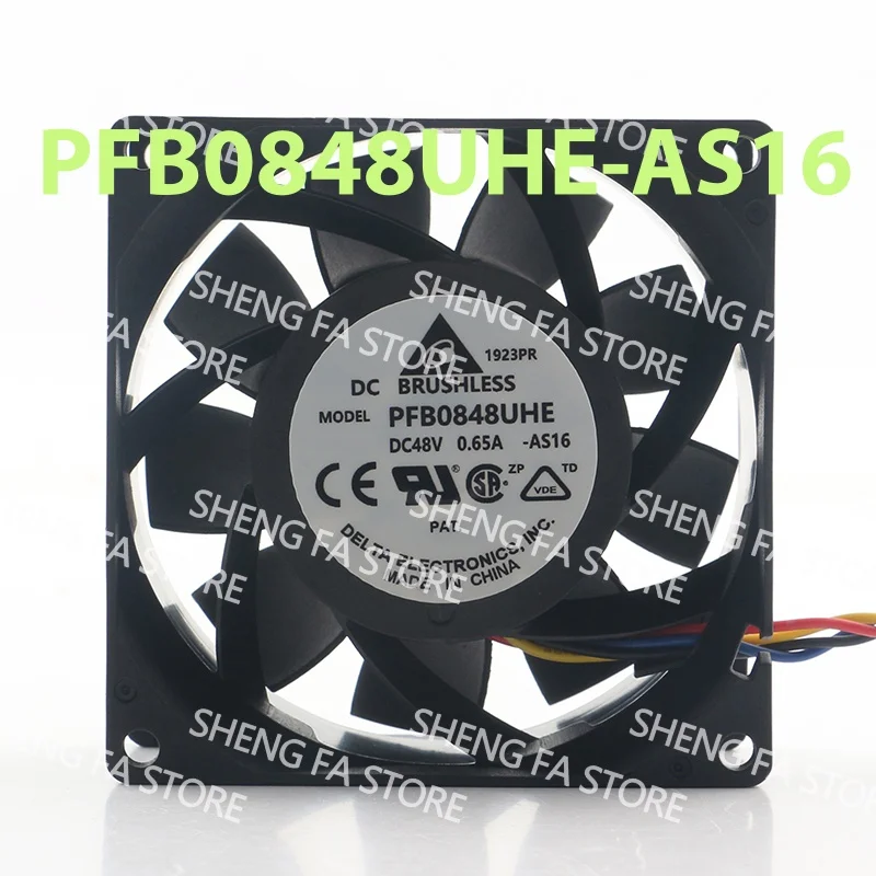 Delta 5V 12V 24V DC48V 0.65A Communication Equipment Large air Volume Ball PFB0848UHE-AS16 Cooling Fan
