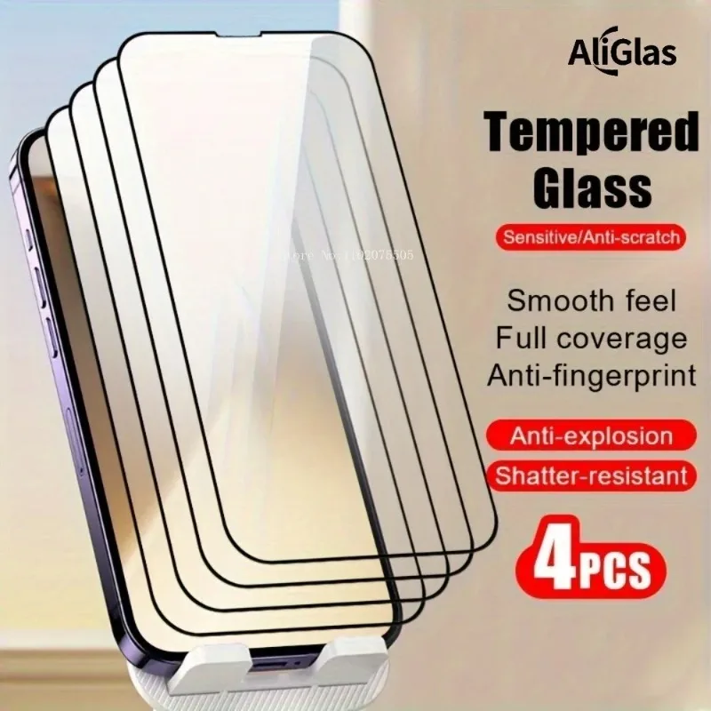 4 Stück Schwarzer Rand Glasbildschirmschutz für Redmi Note 15 4G 5G 15 Pro Plus 5G 15 Pro 4G 15Pro 5G Edge Klebeverklebter Hartglasfilm