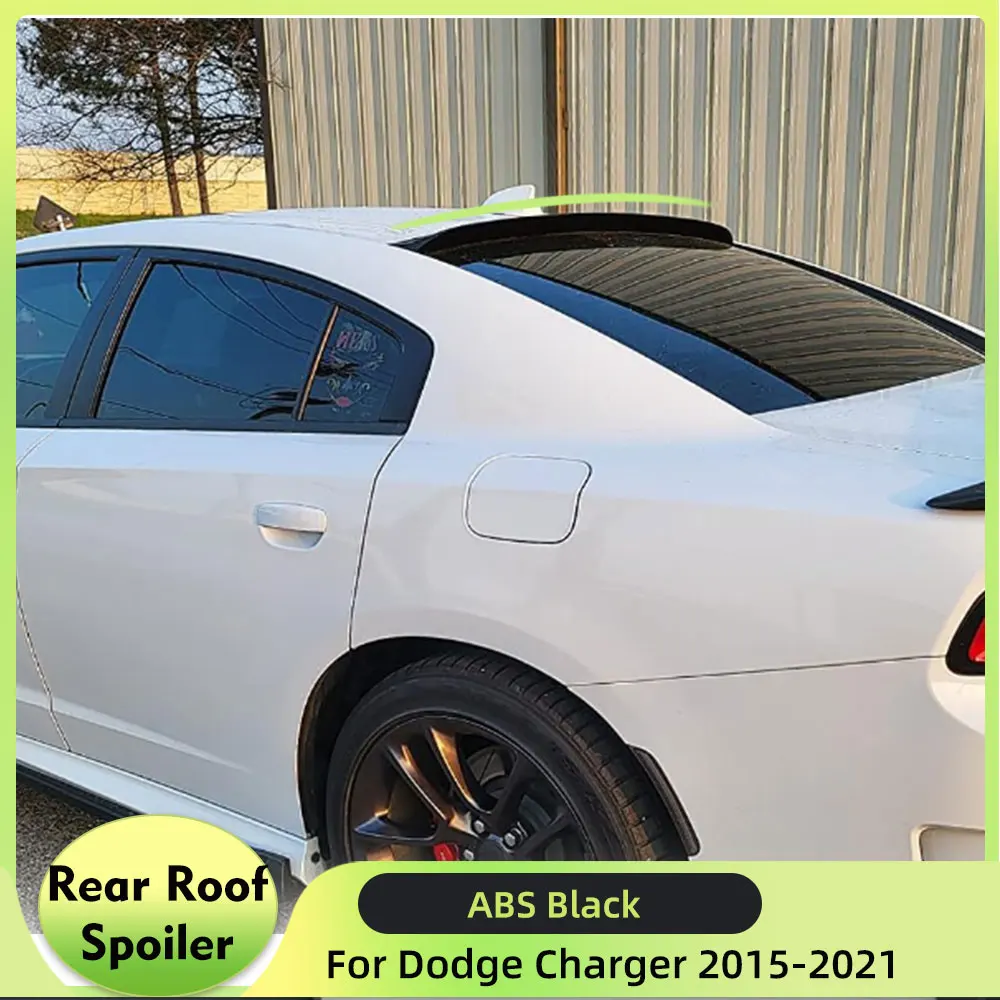 Car Rear Window Roof Spoiler Wing for Dodge Charger 2015-2021 Duckbill Style Roof Spoiler Wing Lip Splitter Glossy Black ABS
