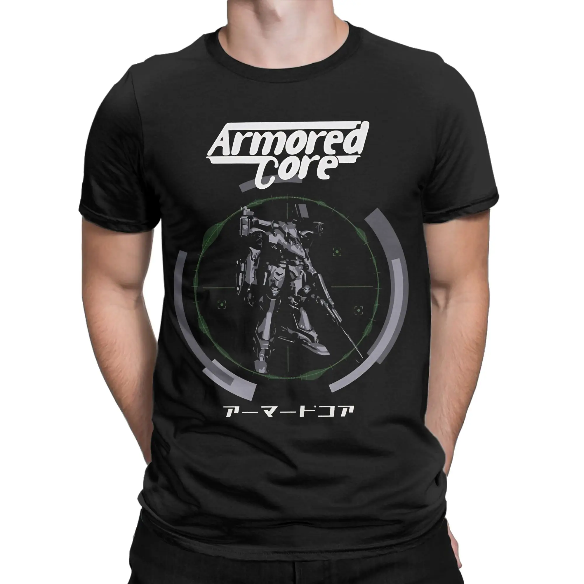 Armored Core   Mecha Funny 100% Cotton T-Shirt Armored Core Tees Tops For Men
