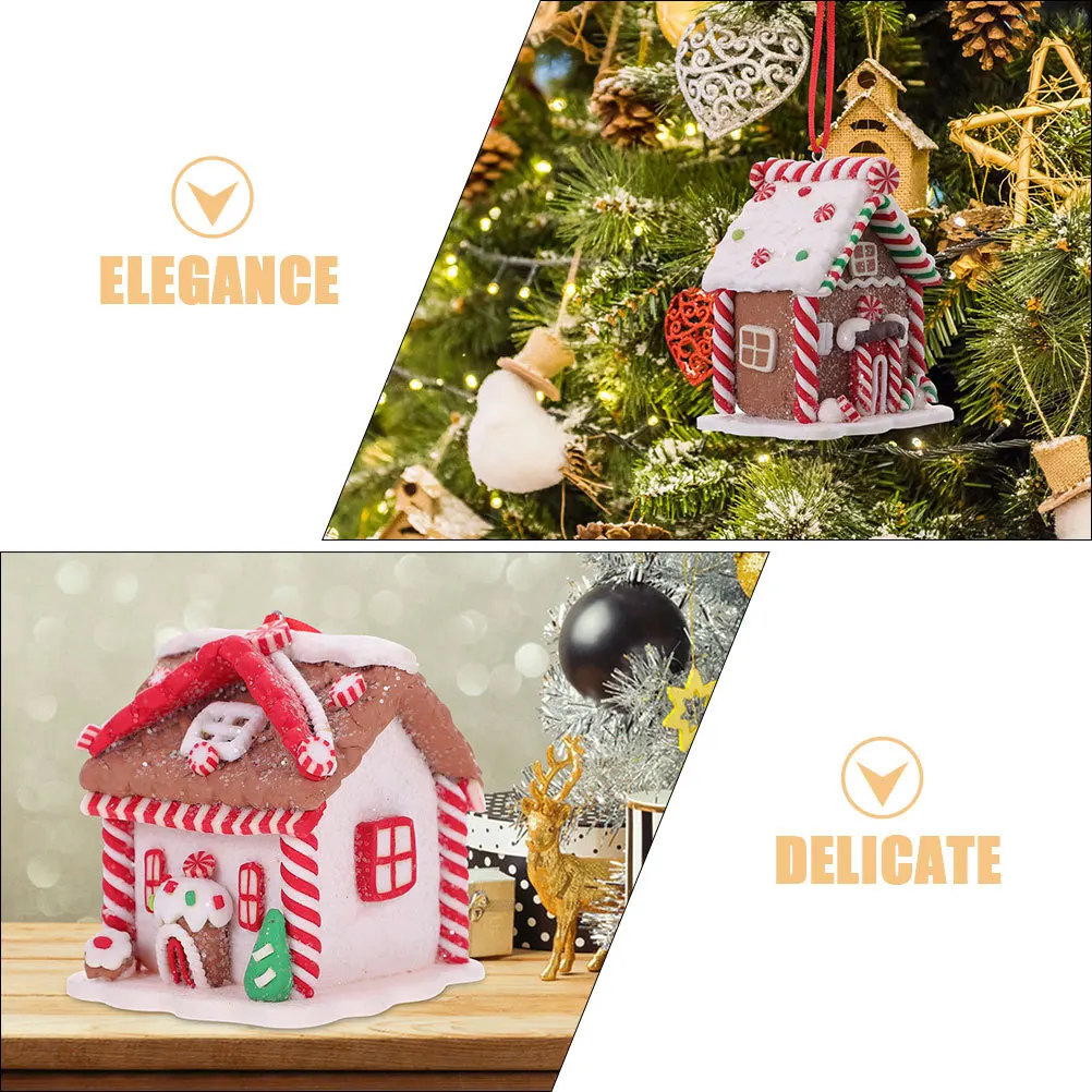 2 قطعة الحلي الزنجبيل زينة عيد الميلاد خفيفة الوزن PVC غريب الأطوار اللمس شجرة عيد الميلاد قلادة الزنجبيل شجرة الزينة