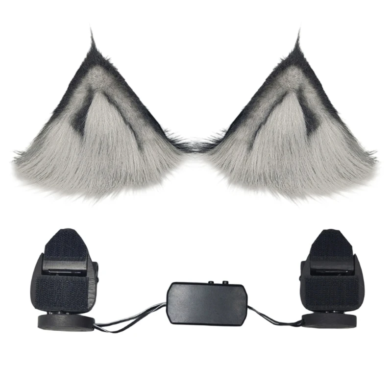 Faux Furs Cats Ear Headband with Motorized 3 Faux Furs Cats Ear Headband with Motorized