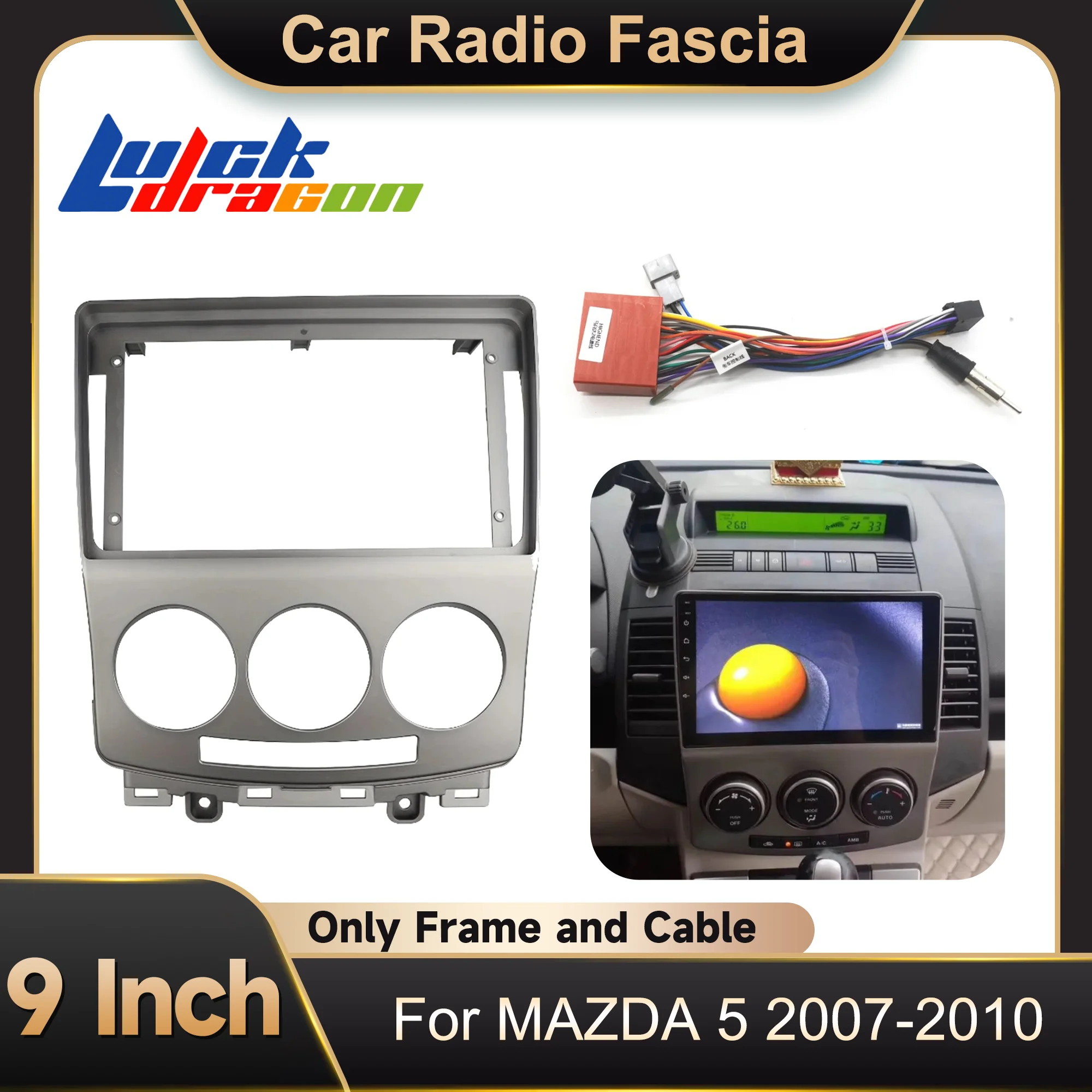 9 inch Stereo Panel Wiring Harness Power Cord Adapter Connector For Mazda 5 Mazda5 Premacy CR 2004 - 2010  Android Fascias Frame