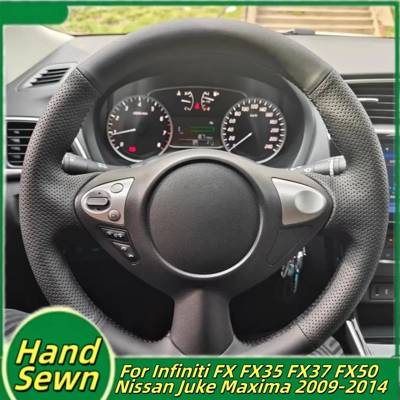 

Car Steering Wheel Cover Hand-Sewn Microfiber Leather For Infiniti FX FX35 FX37 FX50 Nissan Juke Maxima 2009-2014 Accessories