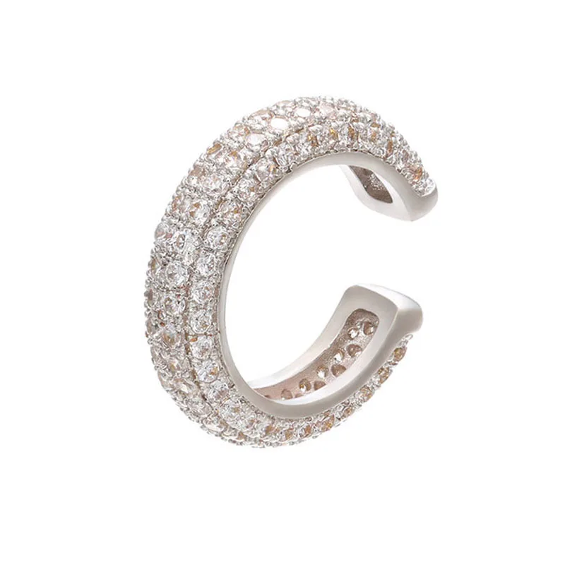 Women's Heart & Star Clip-On Earring Cuff with CZ