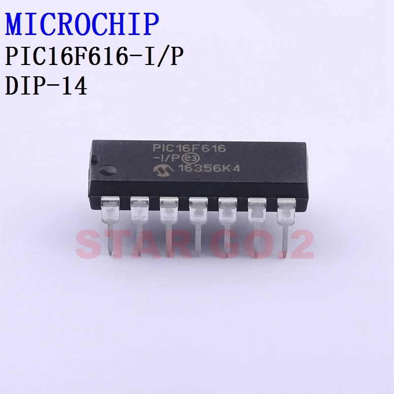 5PCSx PIC16F616-I/P DIP-14 MICROCHIP Microcontroller