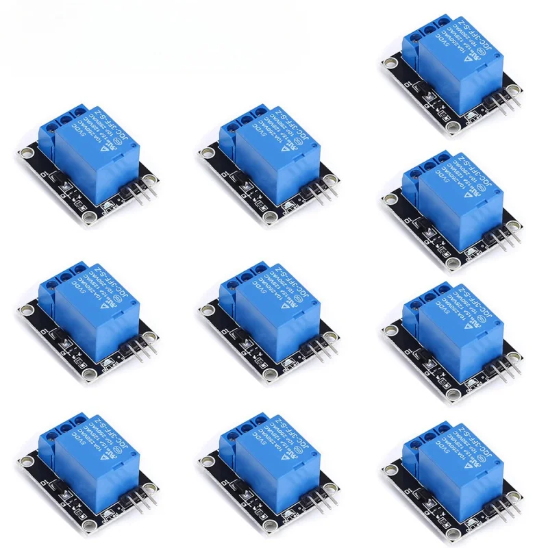 Panel Relay untuk PIC AVR DSP ARM, 1 Channel, 5V, 10 Pcs, KY-019, UNTUK Arduino Relay