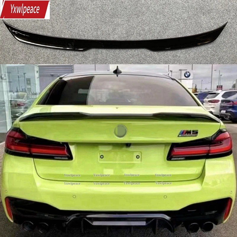 

PRO style Rear Trunk Lip Spoiler For BMW 5 Series G30 F90 M5 2018-2023 ABS Gloss Black Carbon Look