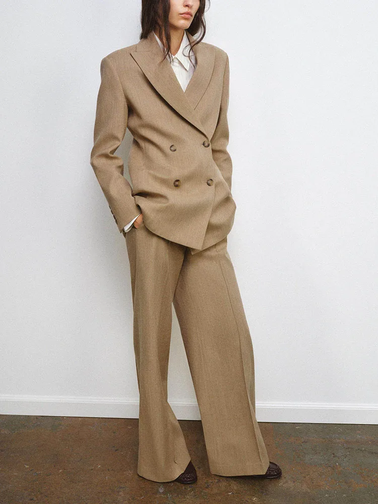 

Элитная верхняя одежда Весна 2026: Новинка! Женское пальто для повседневной носки с длинными рукавами и брюки премиум-качества.